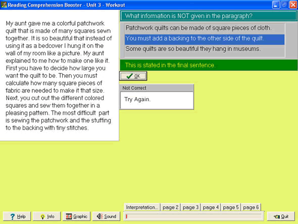 Reading Comprehension Booster Screenshot